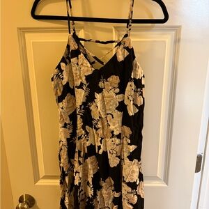 Papaya Black and Cream Floral Mini Dress